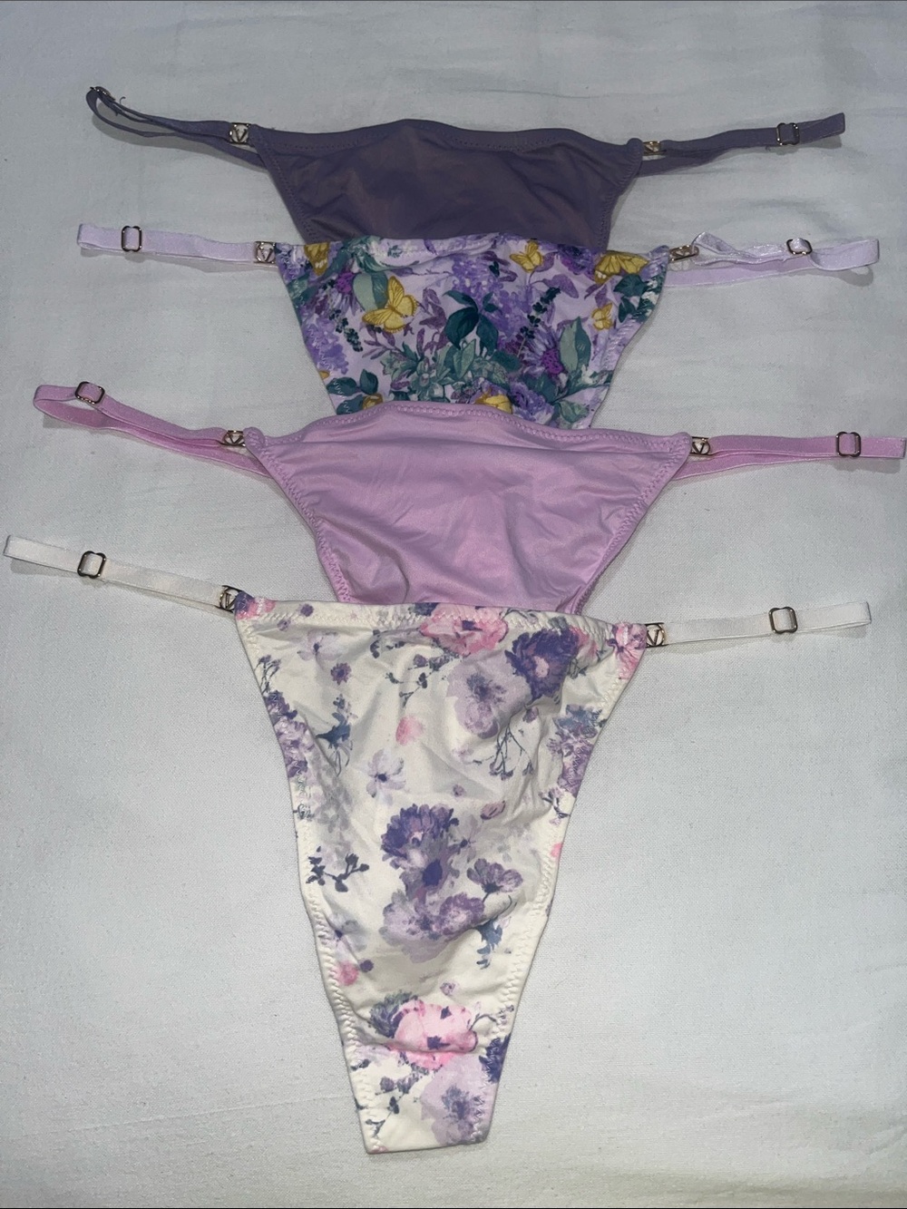 Victoria's Secret Love Cloud Adjustable Thong Set Pack of 4